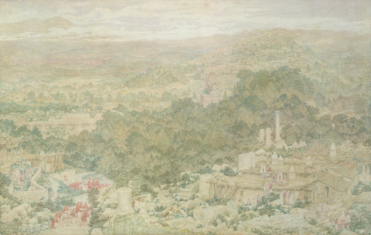 Een uitzicht op de oude stad Tlos in Lycië, 1883 door Richard Dadd