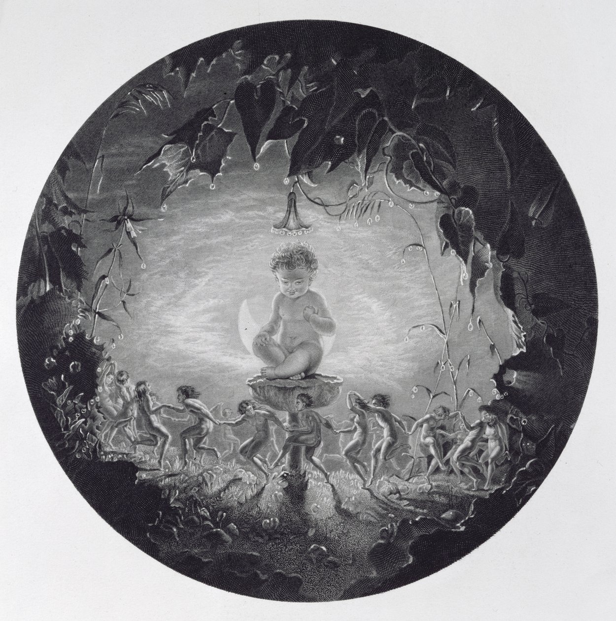 Puck en de feeën, gegraveerd door William Home Lizars (1788-1859) door Richard Dadd