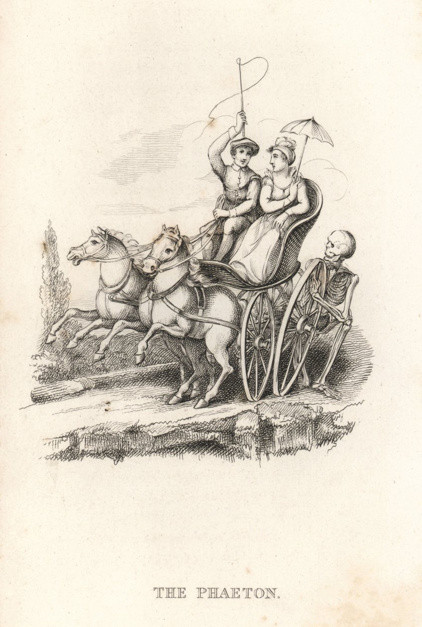 Het skelet van de Dood en de Phaeton door Richard Dagley