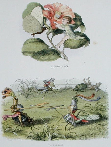 Een dansende vlinder, en het toernooi, illustraties uit 