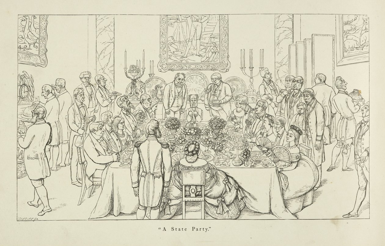 Een staatsfeest. Een groot sociaal evenement in een grootse setting. door Richard Doyle