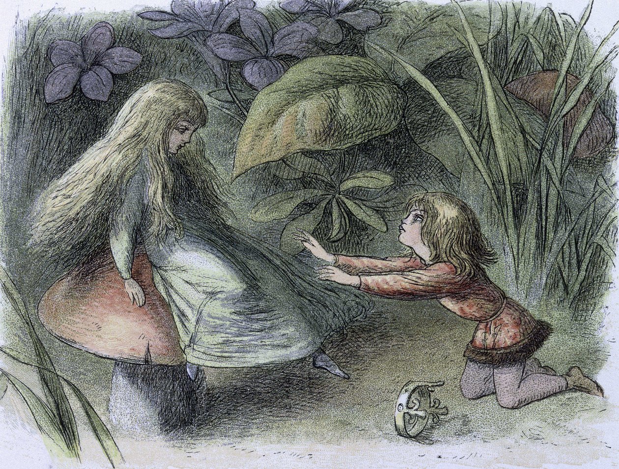 Waterlelies en waterfeeën van de periode, c1869-c1870 door Richard Doyle