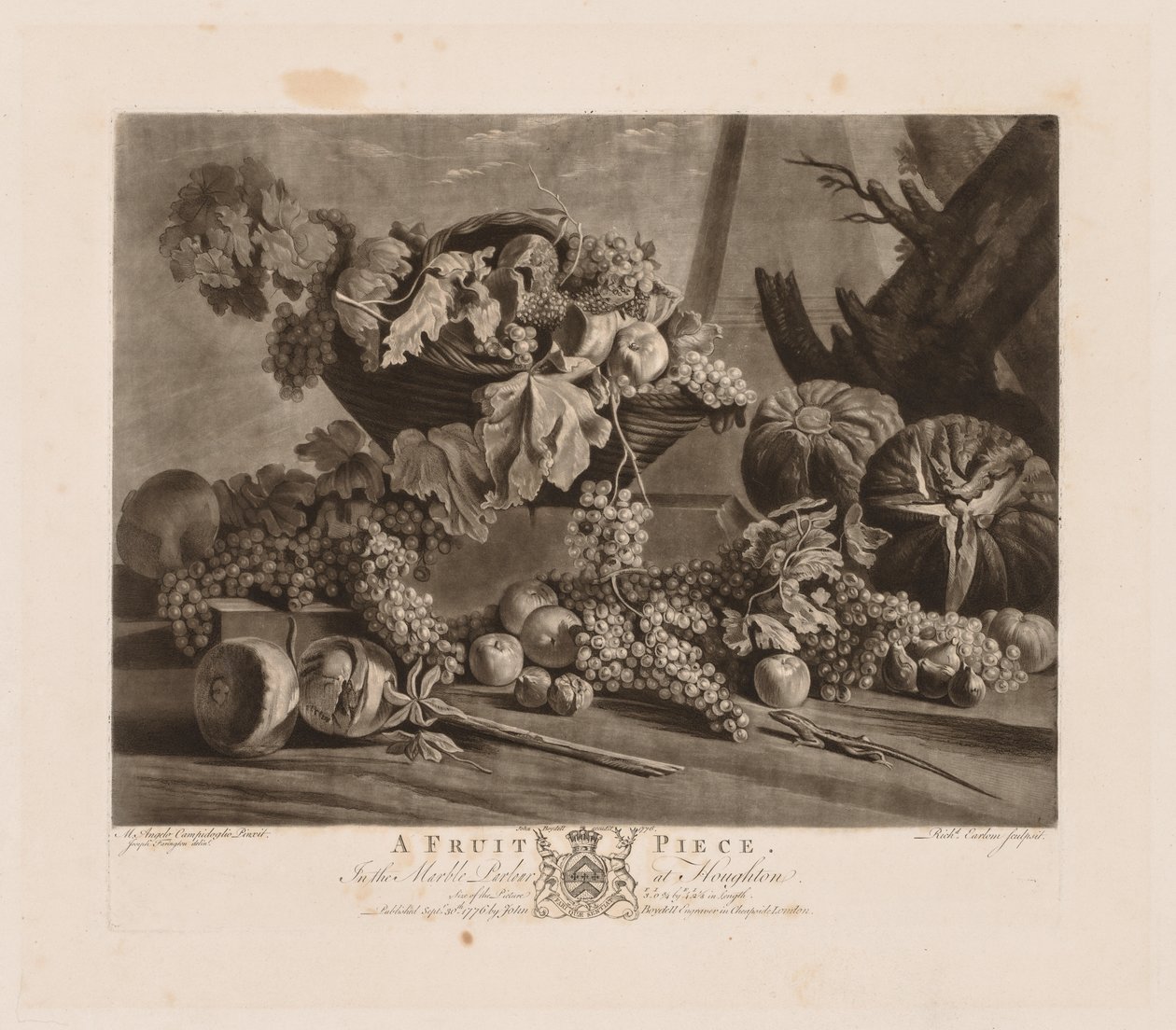 Een Stuk Fruit, 1776 door Richard Earlom