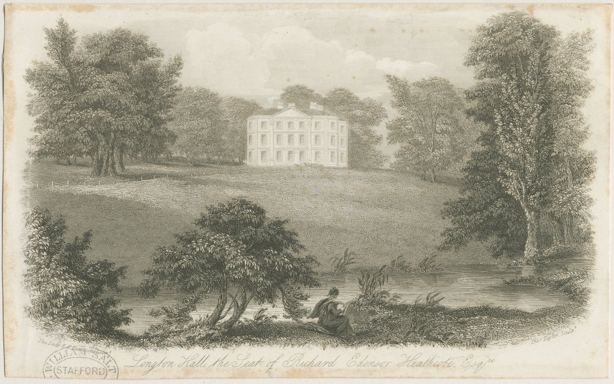 Longton Hall: staalgravure, nd [?vroeg 19e eeuw] door Richard Edensor Heathcote