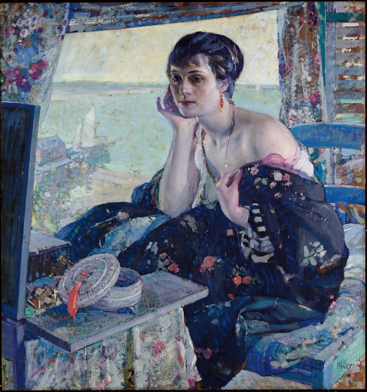 Vrouw bij een Raam door Richard Emil Miller