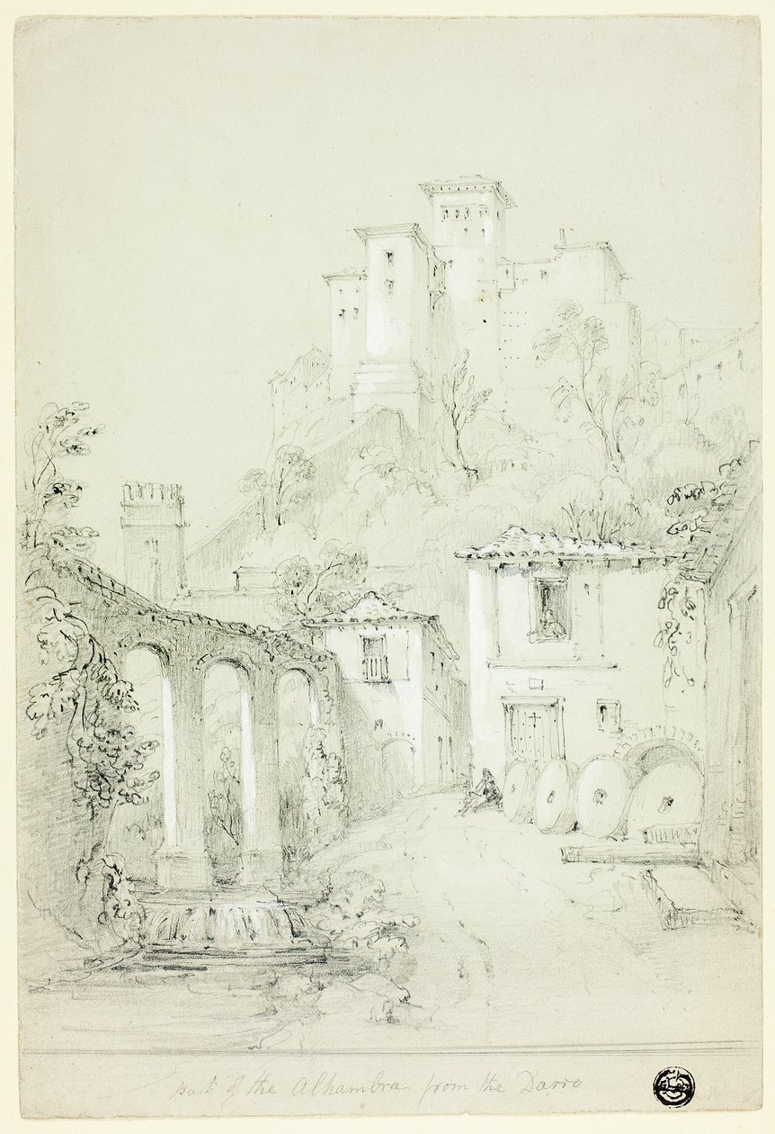 Haven van het Alhambra vanaf de Dario door Richard Ford