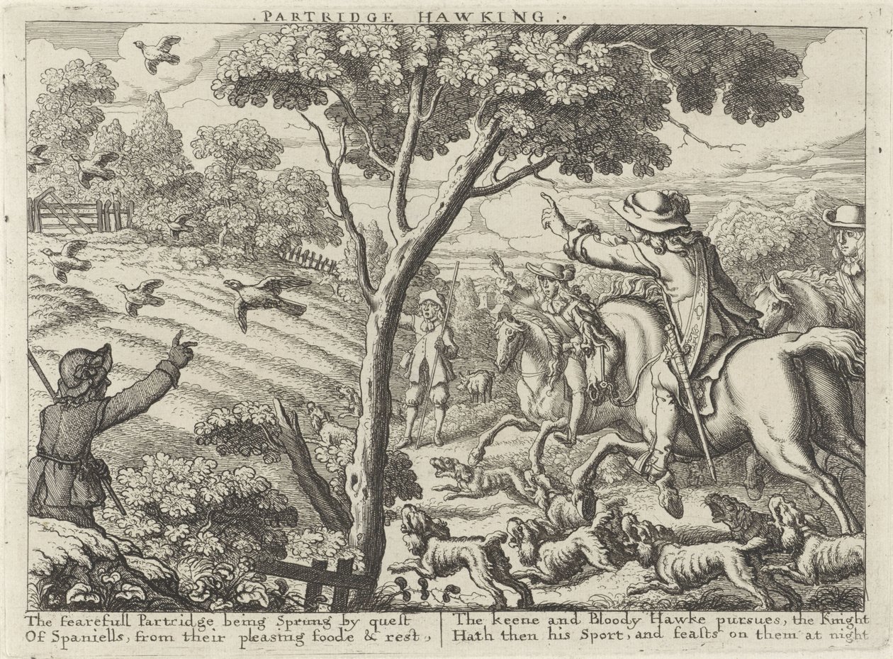 Jacht op patrijsvogels door Richard Gaywood (possibly)