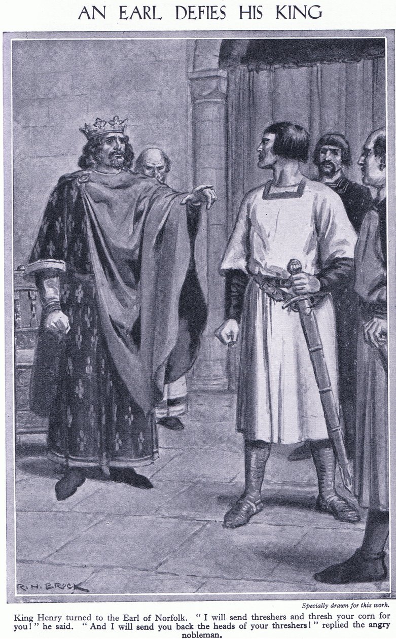 Een graaf tart zijn koning. De graaf van Norfolk en koning Hendrik door Richard Henry Brock