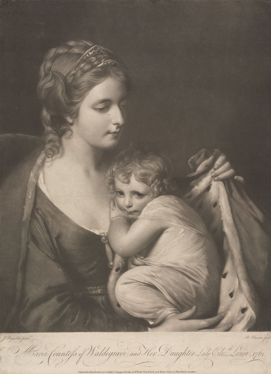 Maria, gravin van Waldegrave, en haar dochter Lady Elizabeth Laura door Richard Houston