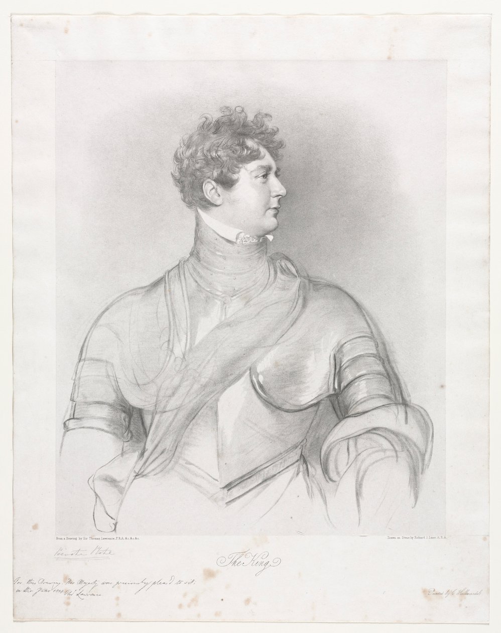 De koning, George IV van Groot-Brittannië door Richard James Lane