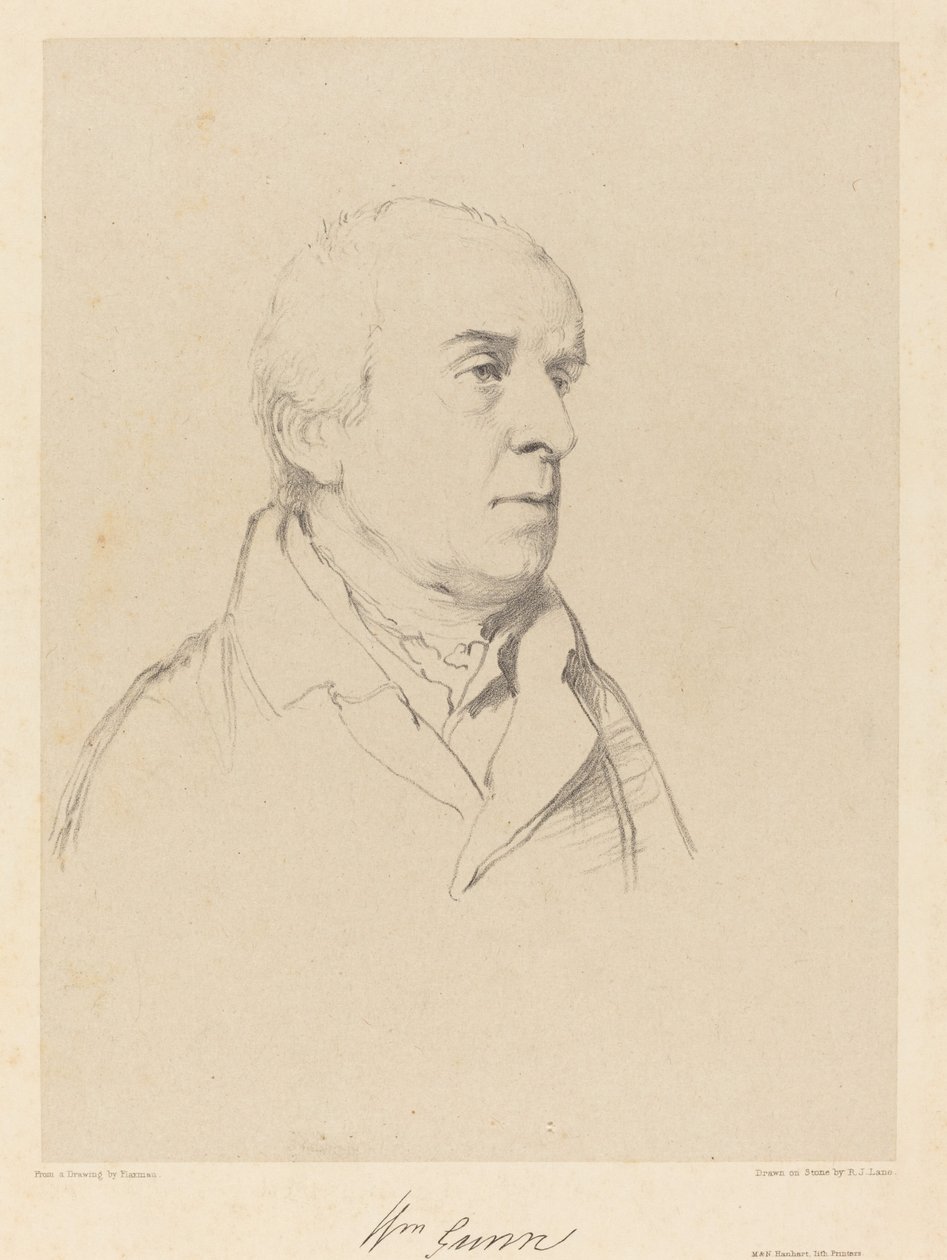 William Gunn door Richard James Lane after John Flaxman