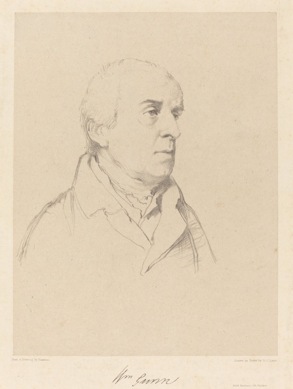 William Gunn door Richard James Lane after John Flaxman