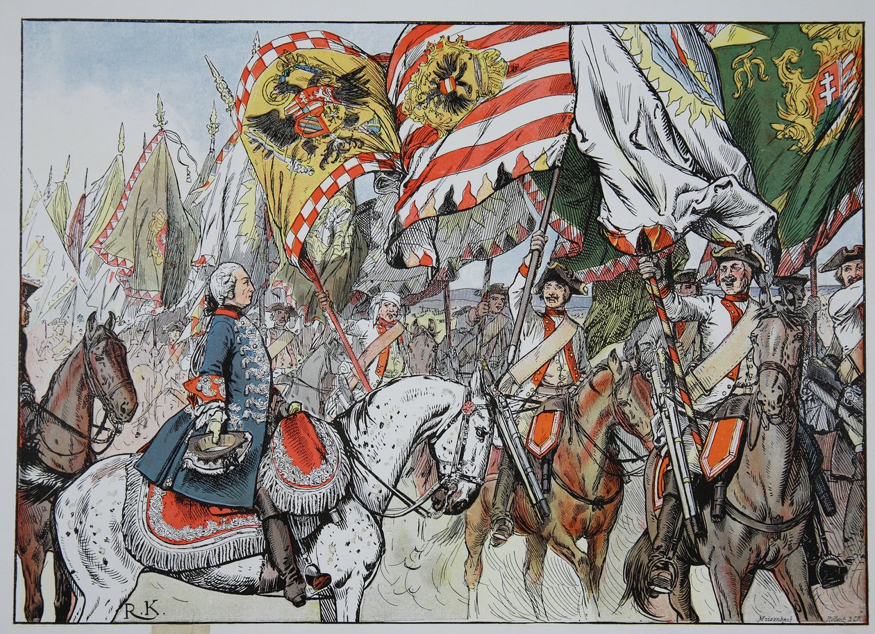 In de vreugde van de overwinning, Hohenfriedberg, 4 juni 1745 door Richard Knoetel