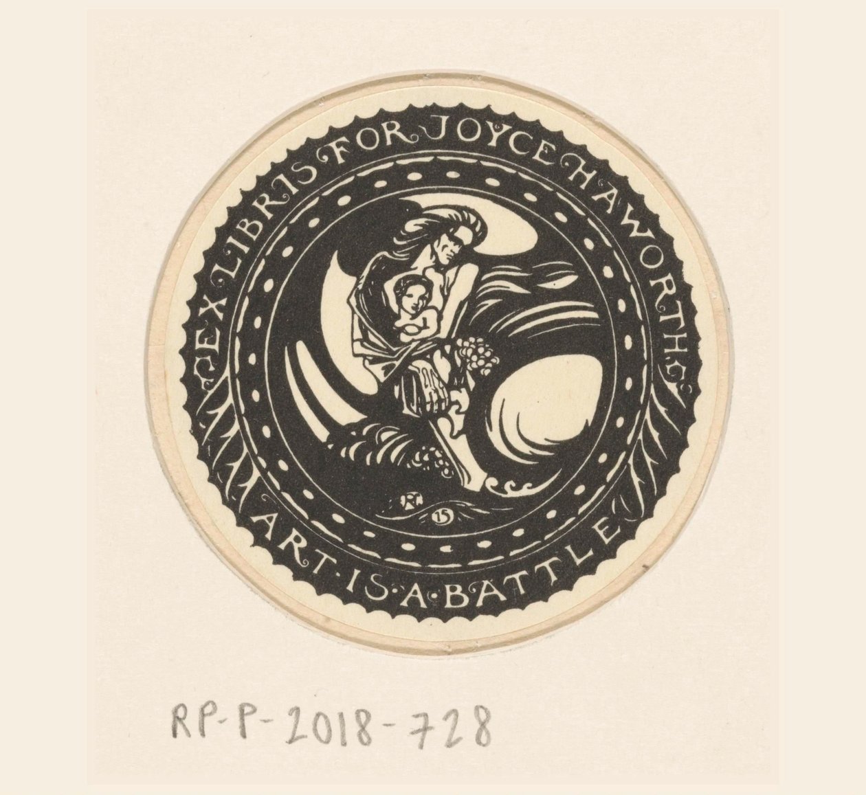 Ex libris van Joyce Haworth door Richard Nicolaüs Roland Holst