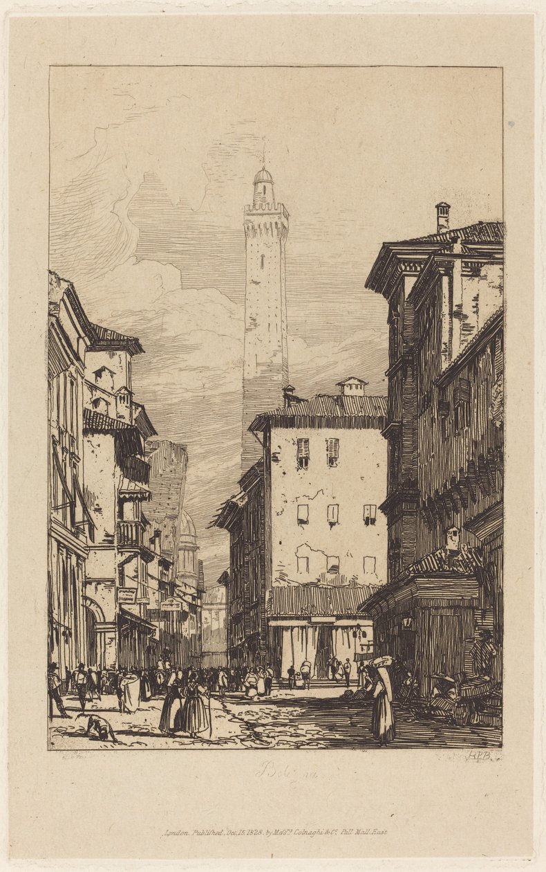 Bologna door Richard Parkes Bonington