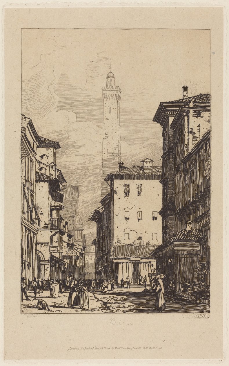 Bologna door Richard Parkes Bonington