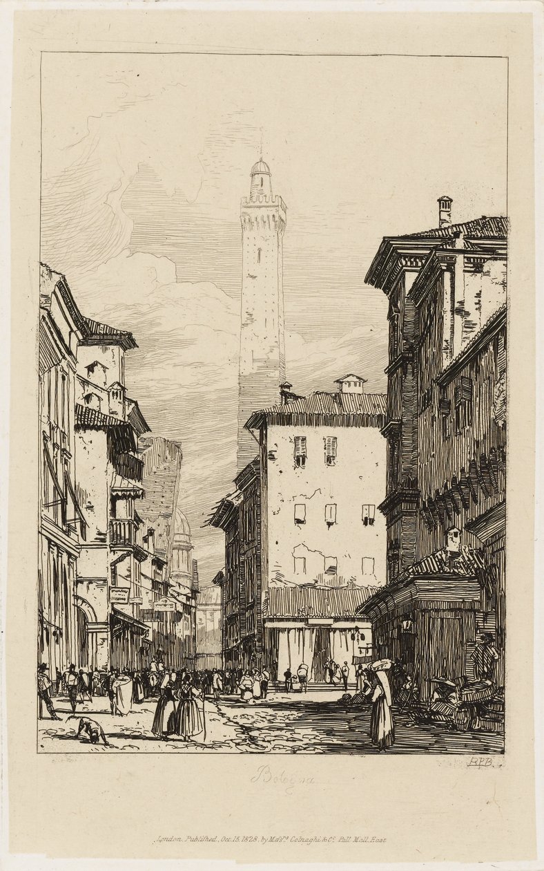 Bologna door Richard Parkes Bonington