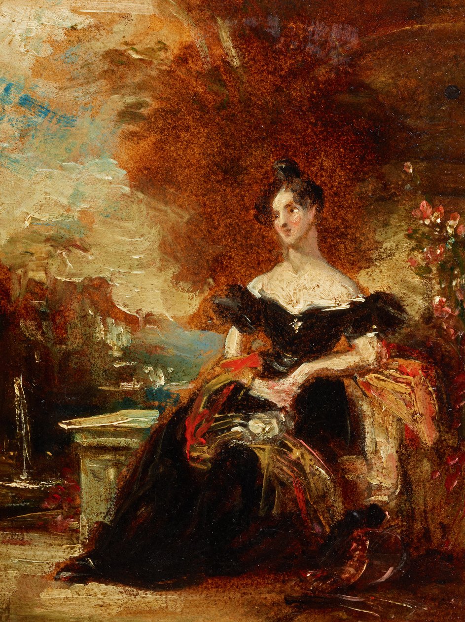 Portret van een dame door Richard Parkes Bonington
