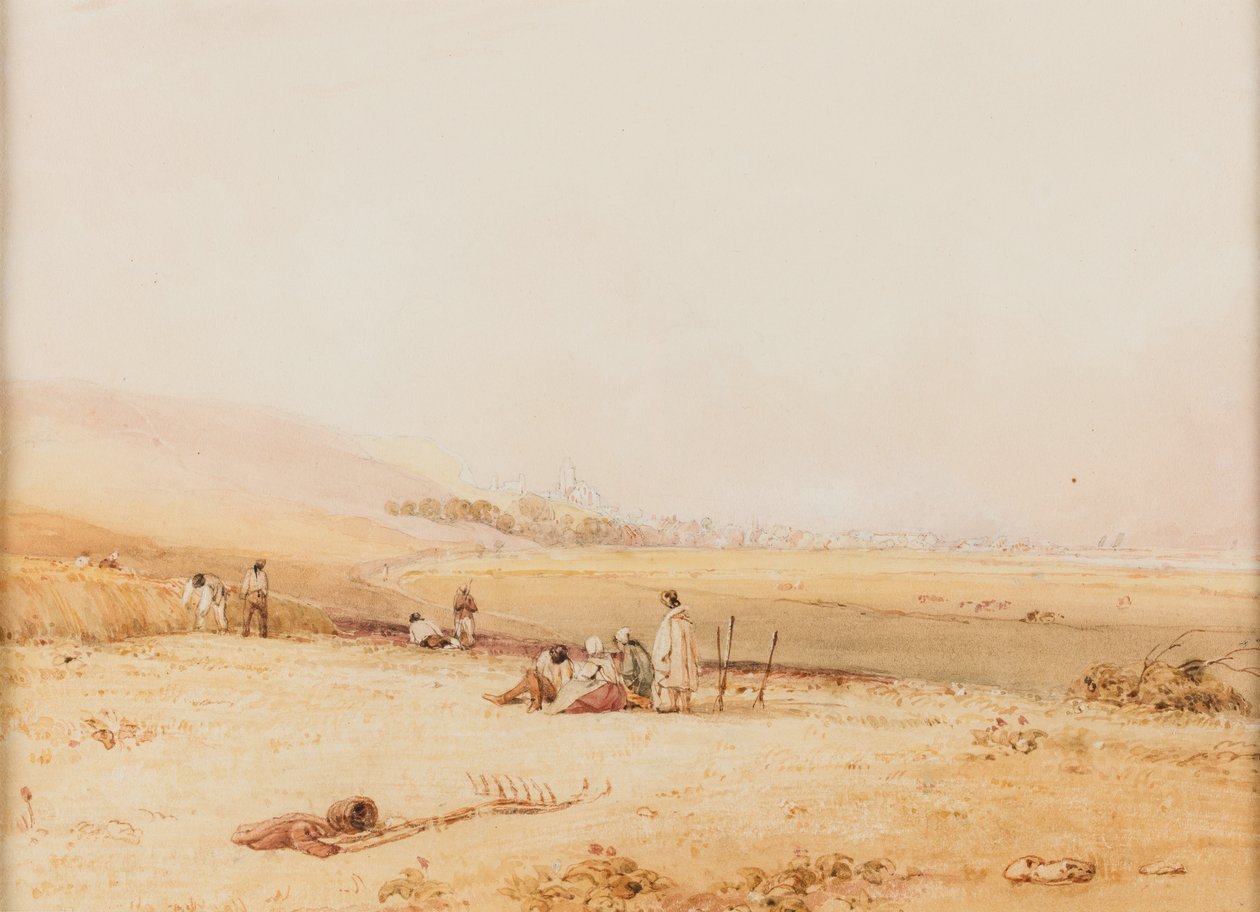 Le Treport gezien vanuit de richting van Eu door Richard Parkes Bonington