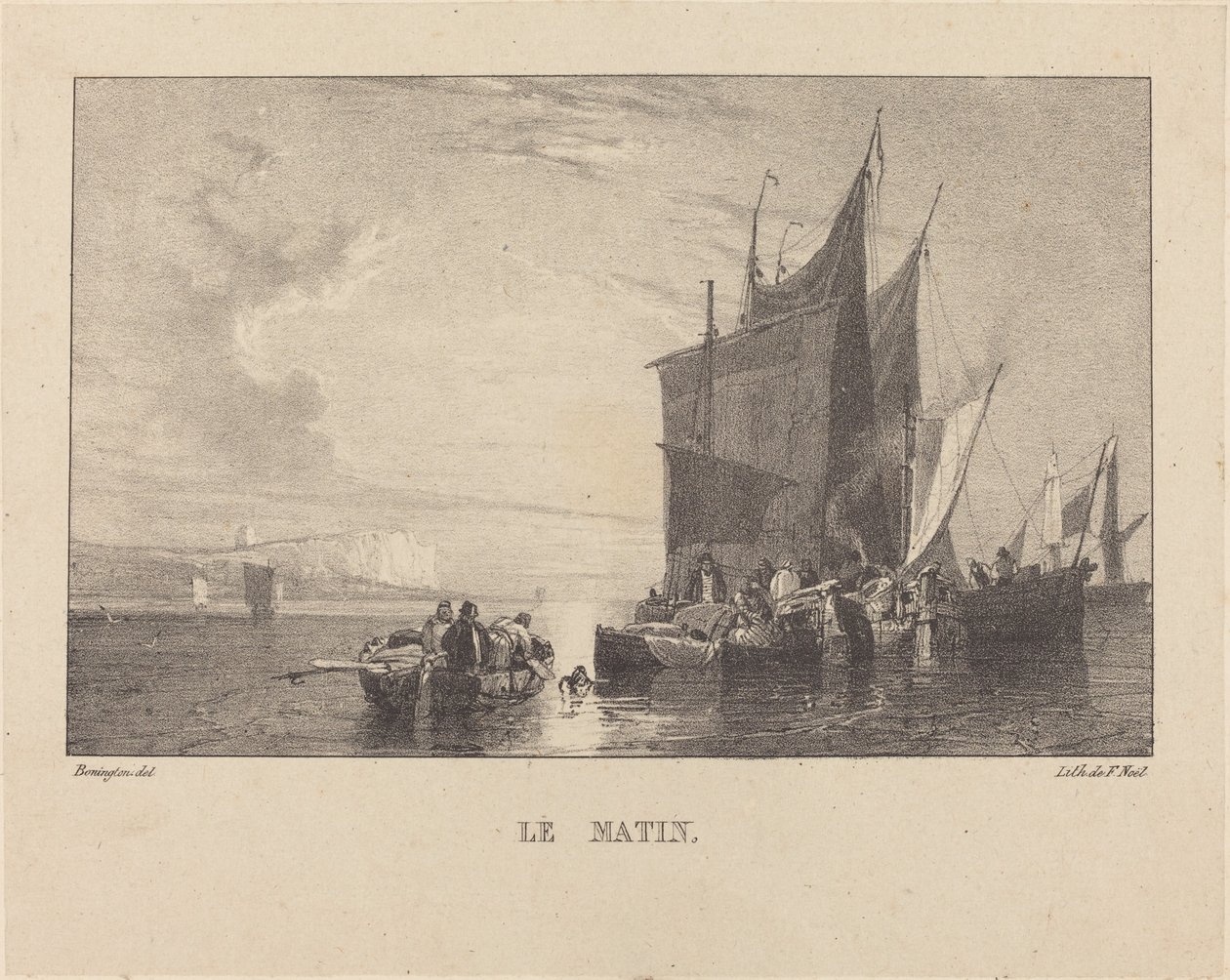 De ochtend door Richard Parkes Bonington