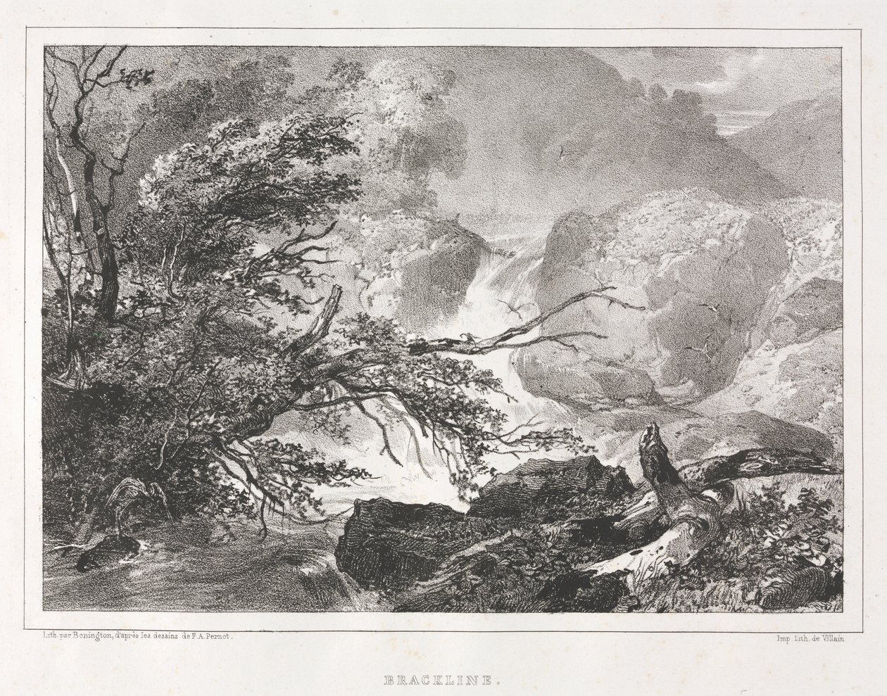 Schilderachtige Zichten van Schotland: Brackline door Richard Parkes Bonington
