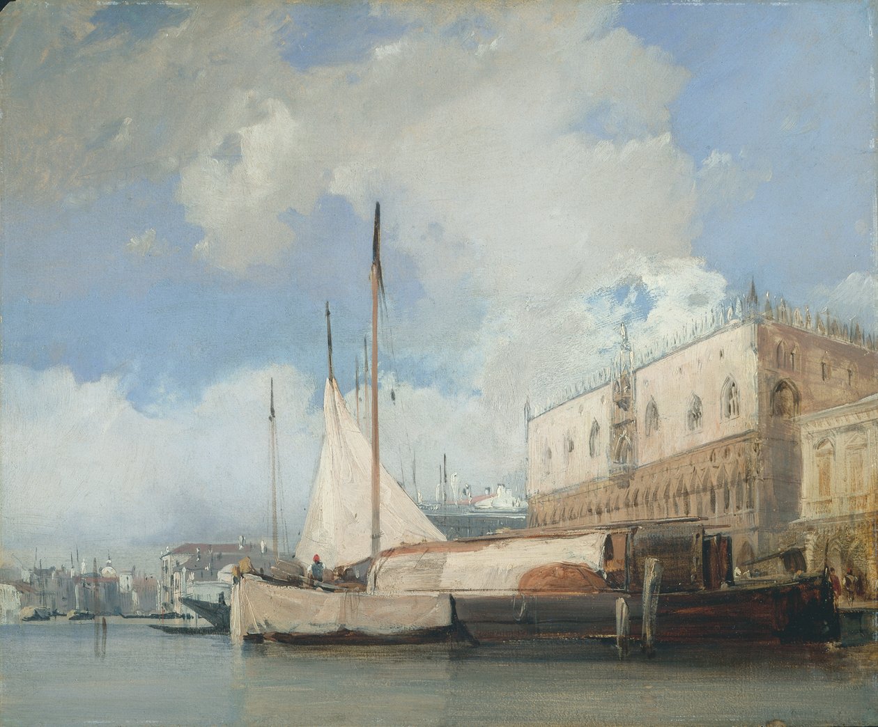 Het Dogenpaleis, Venetië door Richard Parkes Bonington