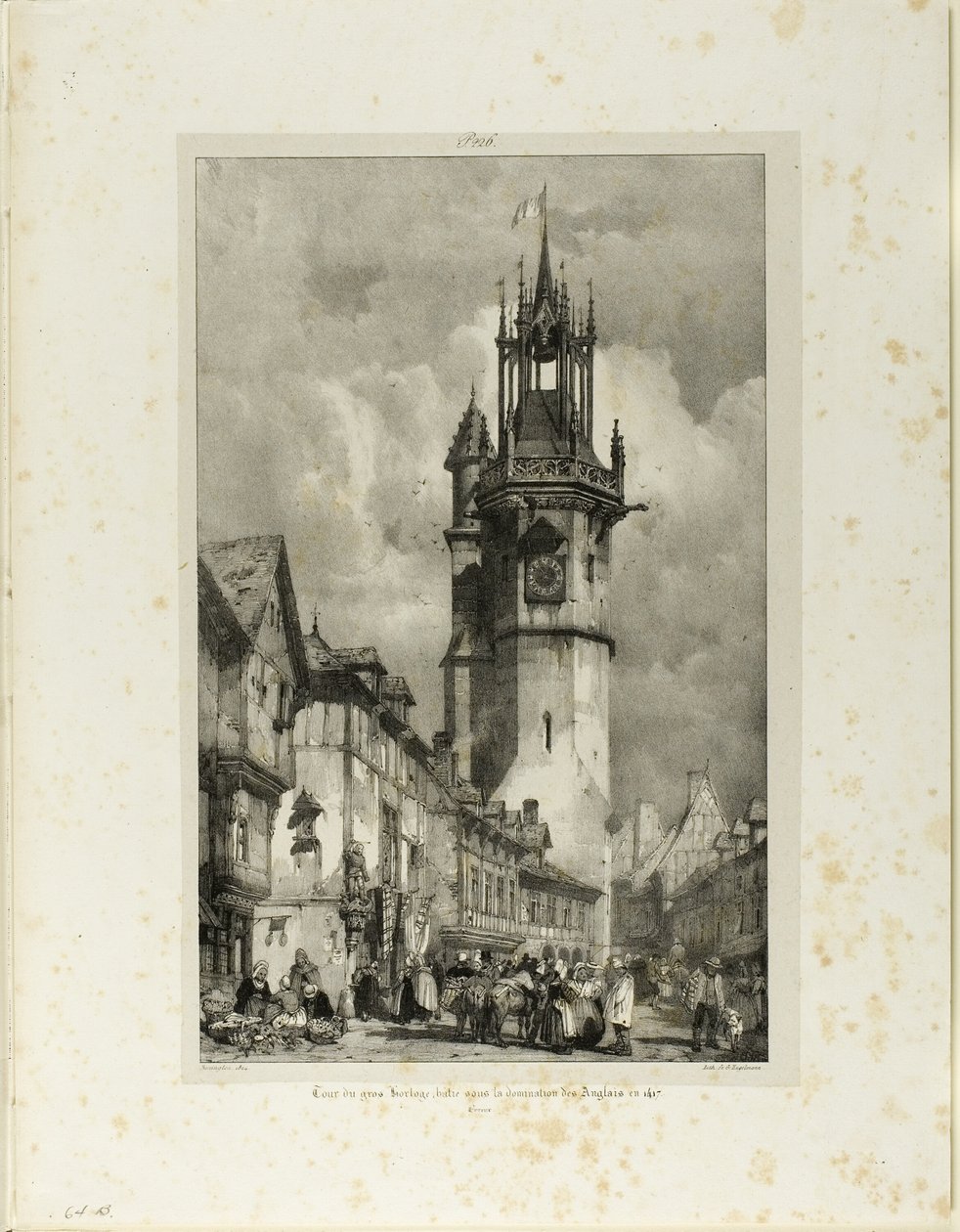 Grote klokkentoren door Richard Parkes Bonington