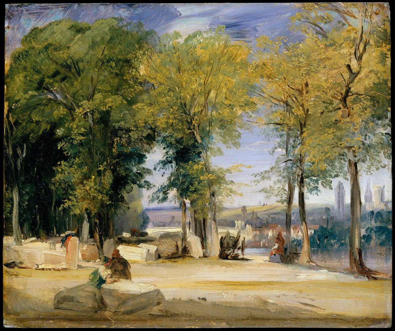 Gezicht bij Rouen door Richard Parkes Bonington