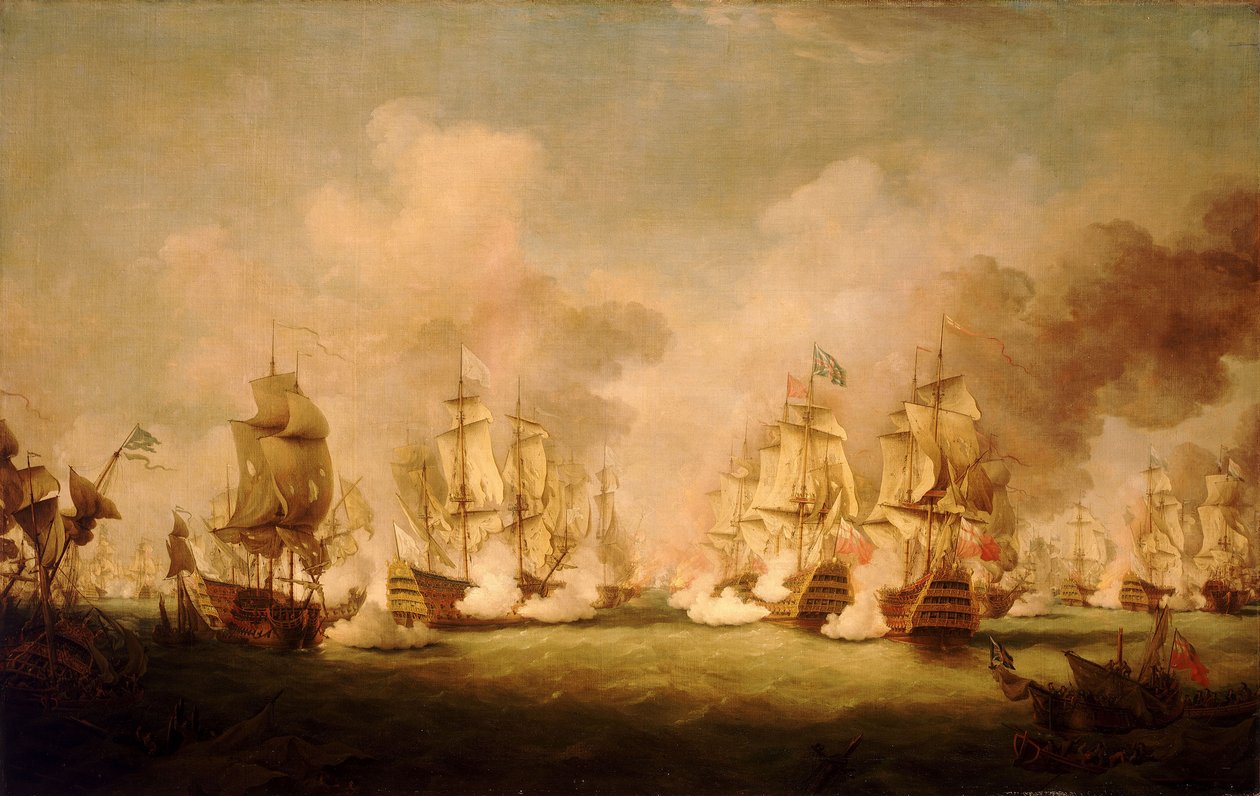 De Slag bij Barfleur door Richard Paton