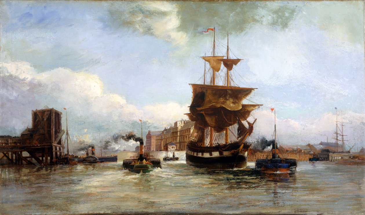 Vertrek uit West Bute dok, Cardiff, 1861-1916 door Richard Short