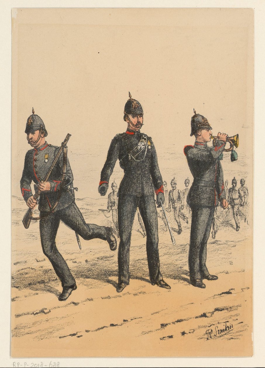 Drie Britse militairen door Richard Simkin