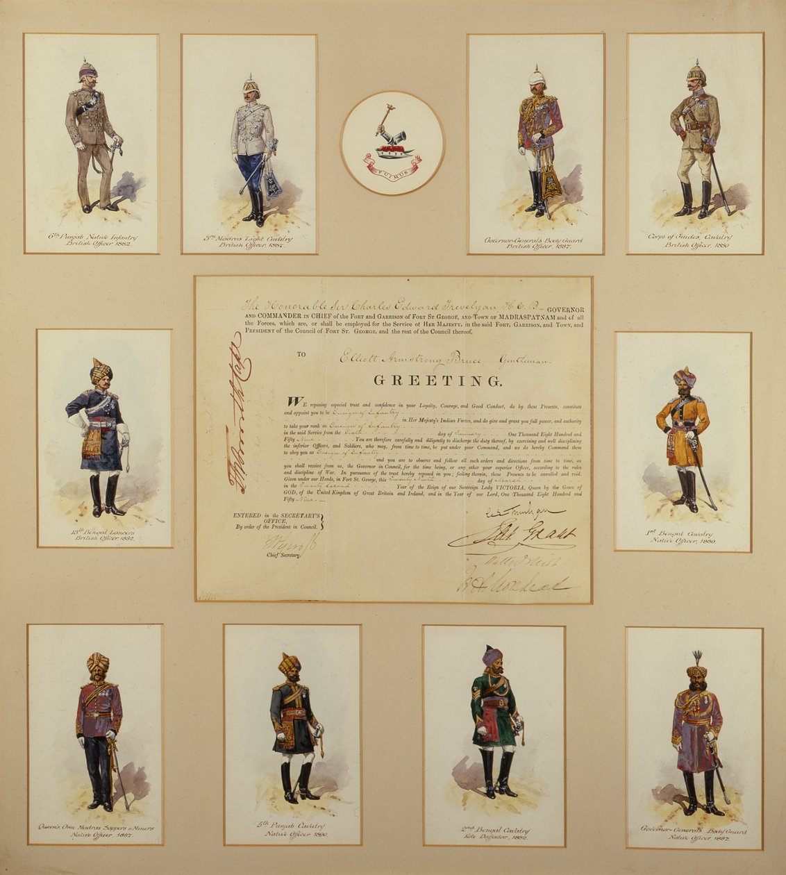 Officieren van het Britse leger in uniform door Richard Simkin