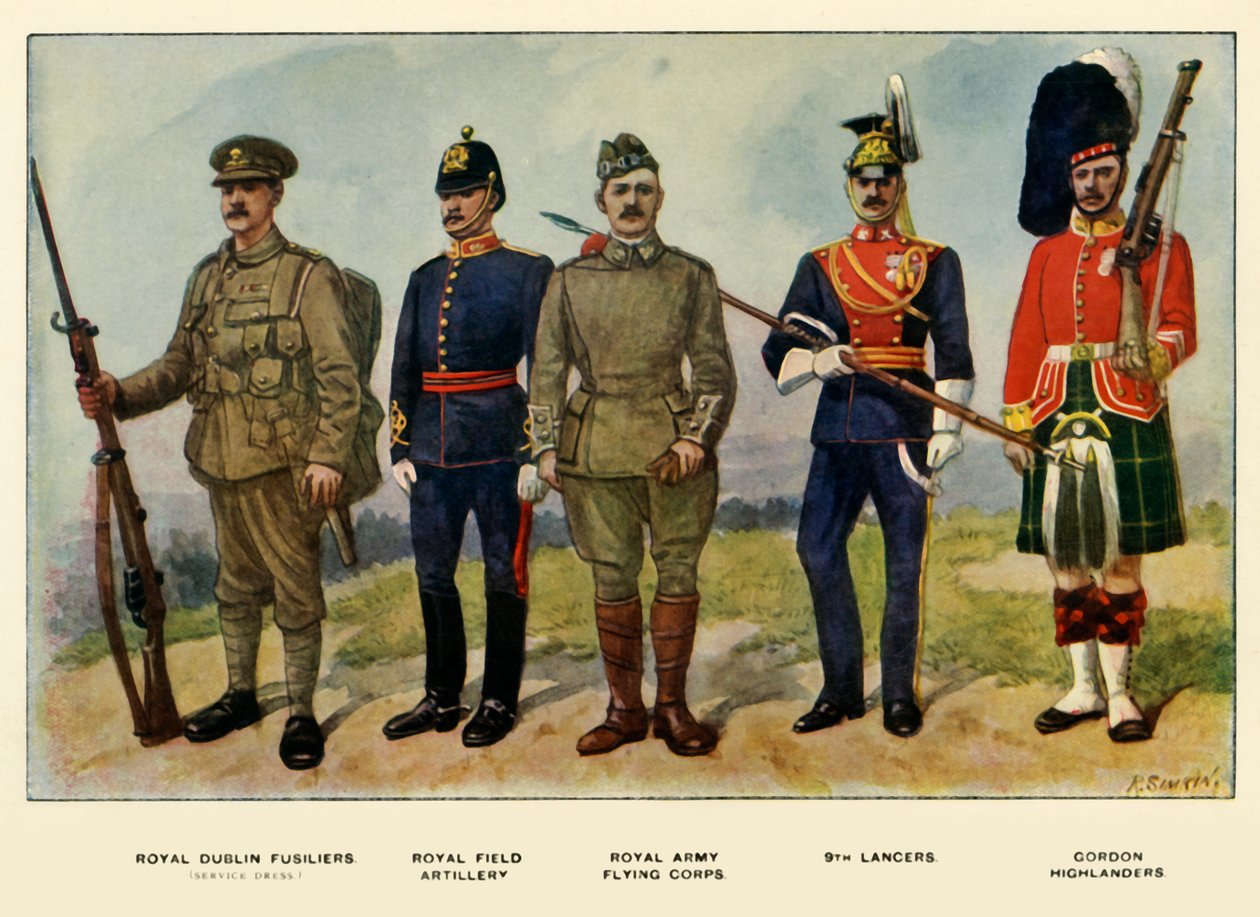 Typen van het Britse leger, 1919 door Richard Simkin