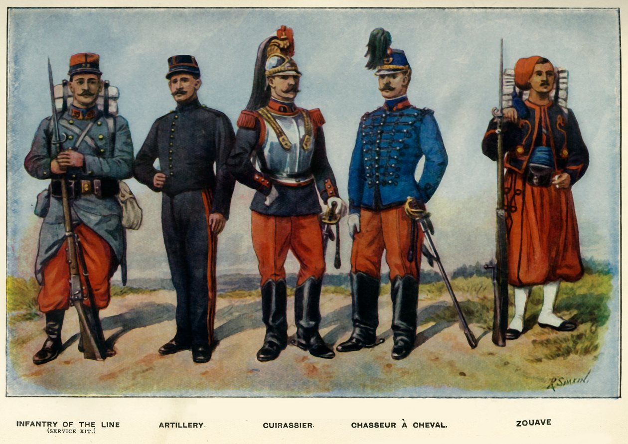 Typen van het Franse Leger, 1919 door Richard Simkin