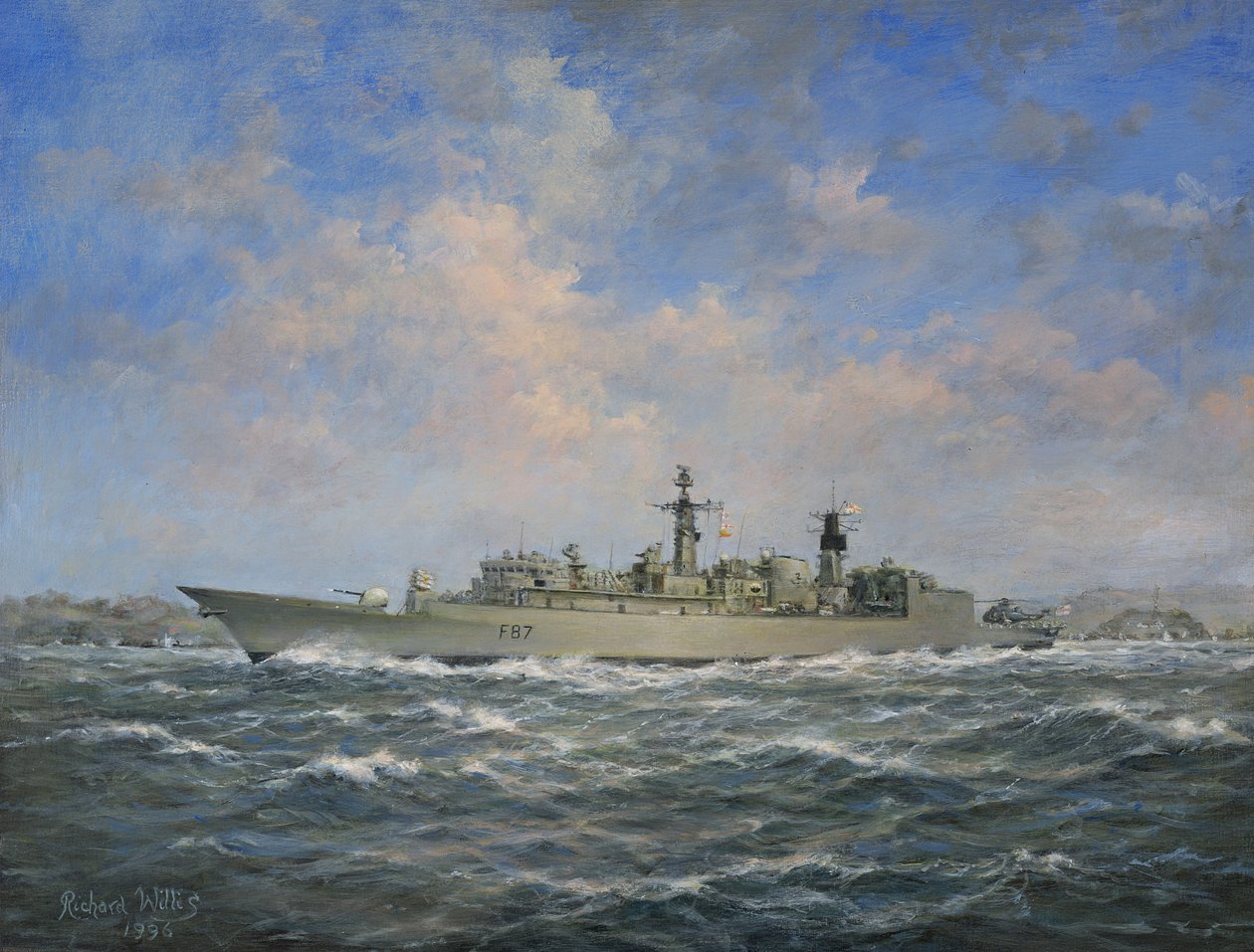 H.M.S. Chatham Type 22 (Batch 3) fregat, 1996 door Richard Willis