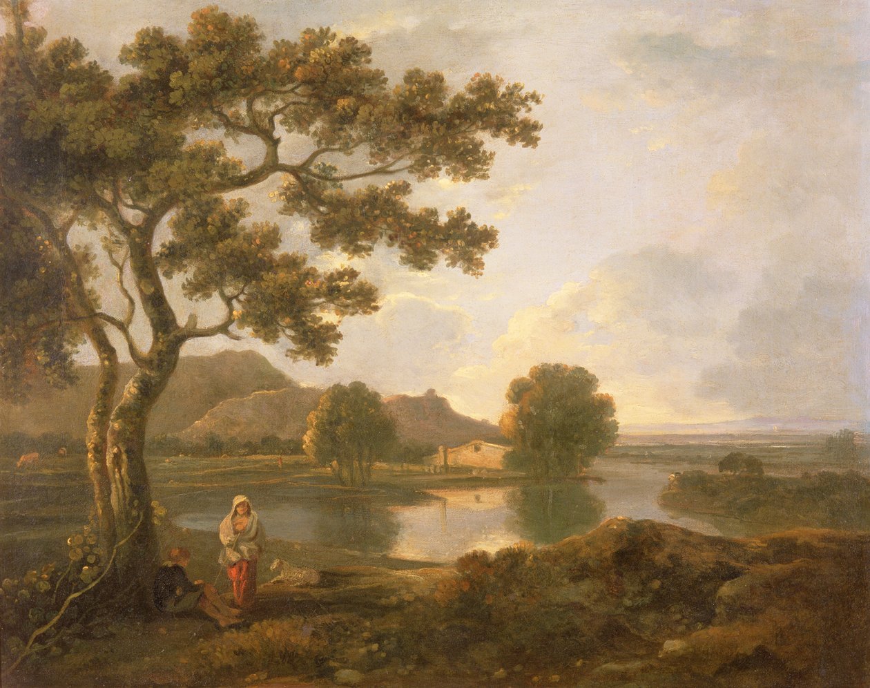 Rivierscène met een boerderij door Richard Wilson