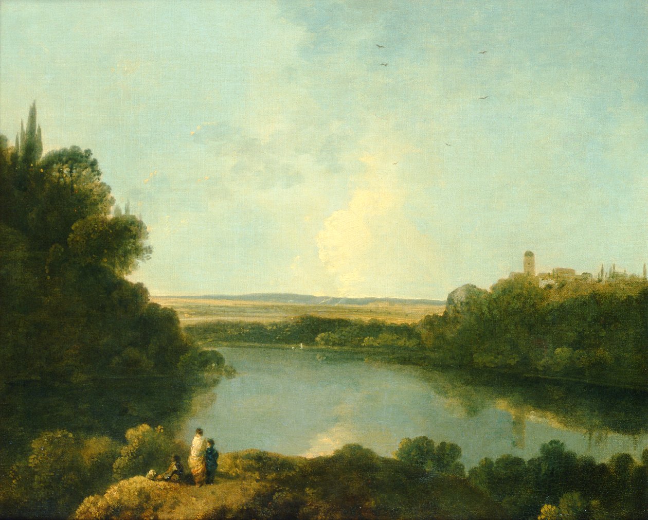 Het Nemimeer bij Rome, ca. 1760 door Richard Wilson
