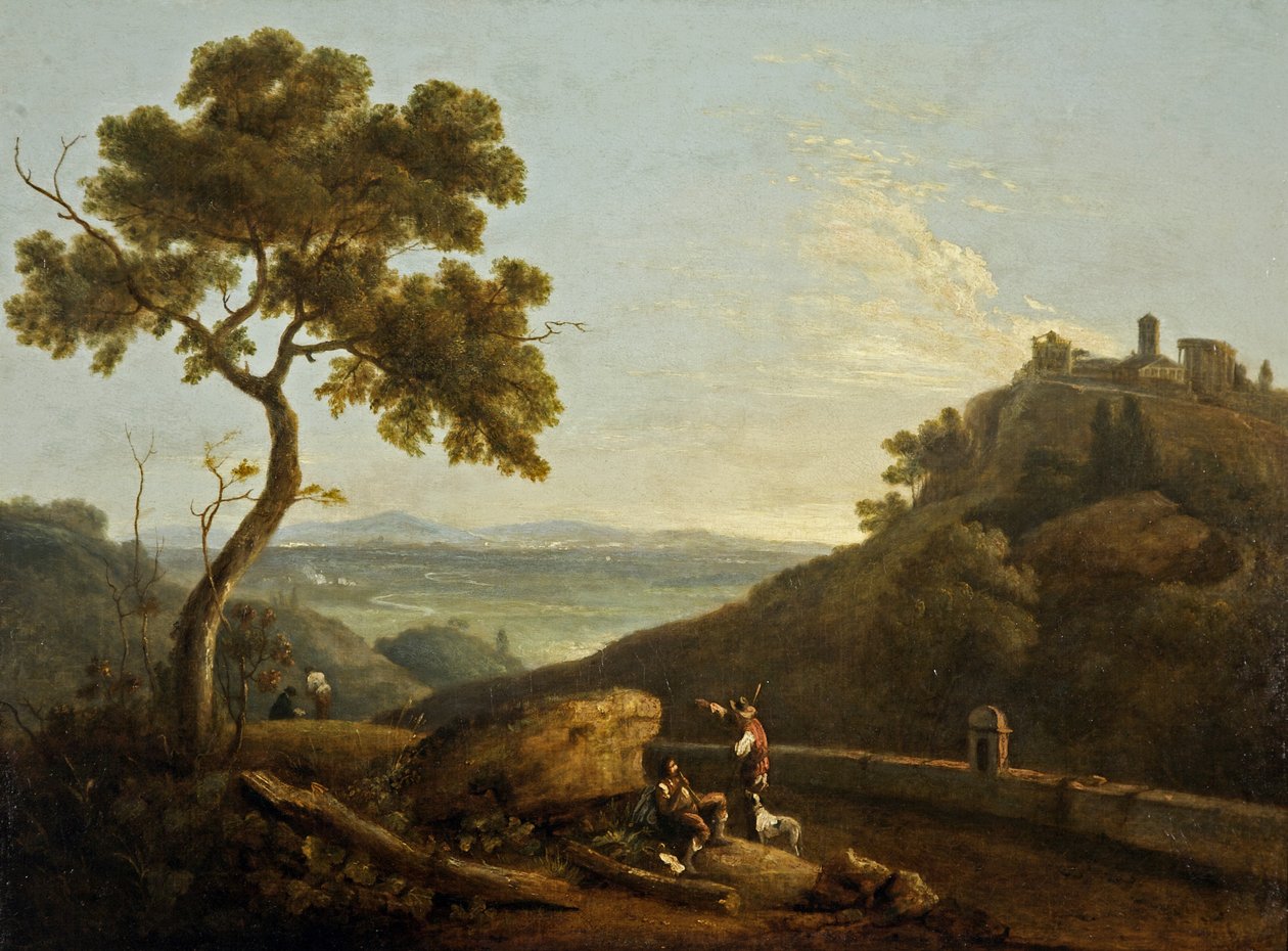 De Tempel van de Sibyl en de Campagna, Tivoli, Italië door Richard Wilson