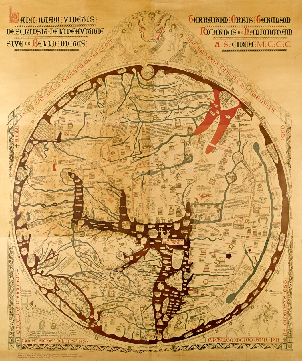 Hereford mappa mundi door Richard of Haldingham