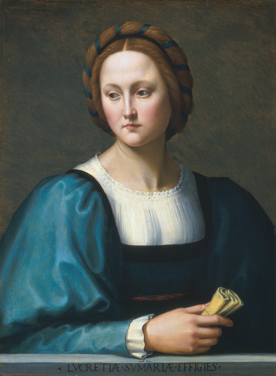 Lucrezia Sommaria, c. 1510 door Ridolfo Ghirlandaio