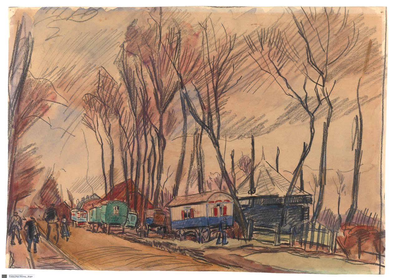Weg in de regen - Amersfoort door Rik Wouters