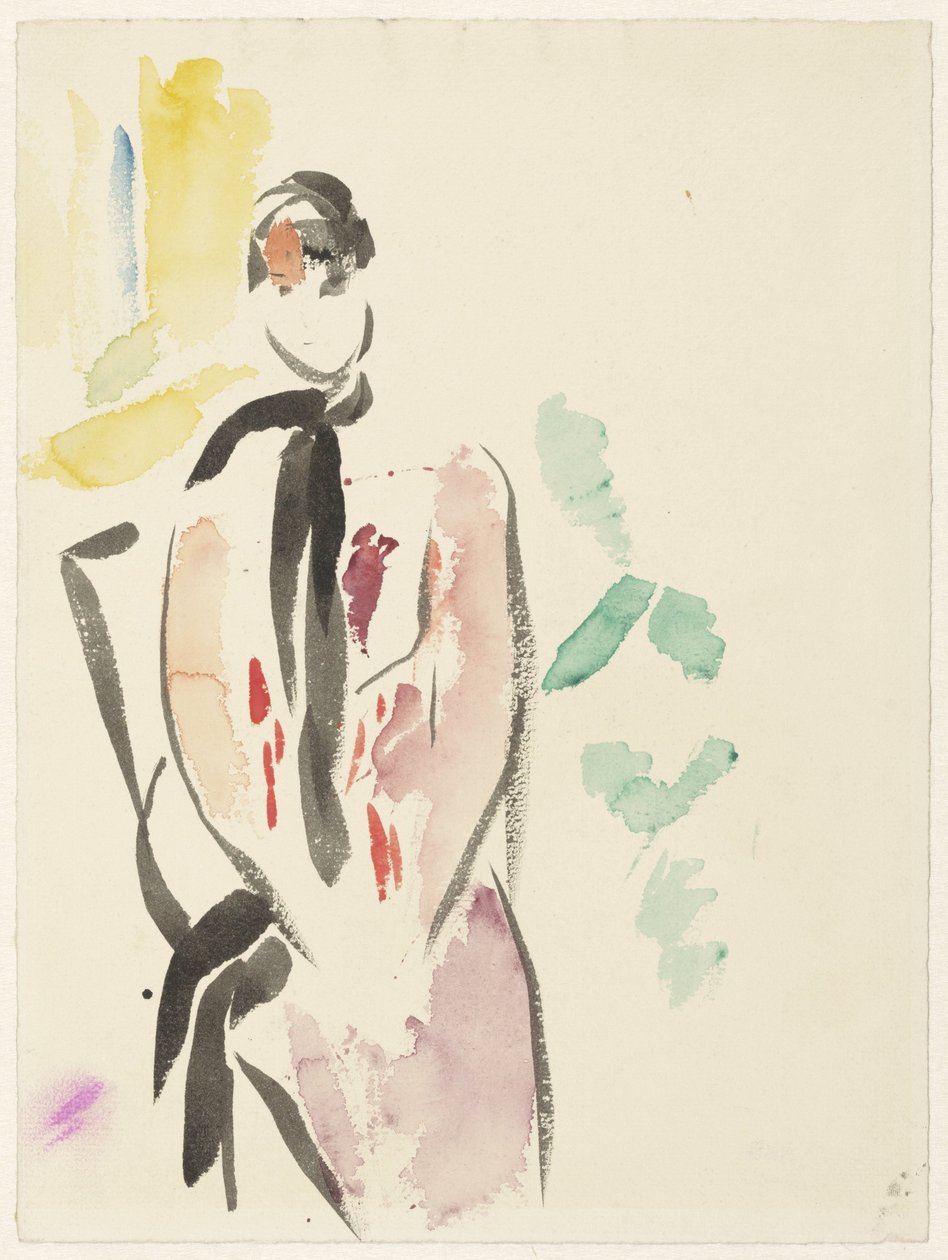 Schets voor een portret van mevrouw De Carnière-Wouters door Rik Wouters