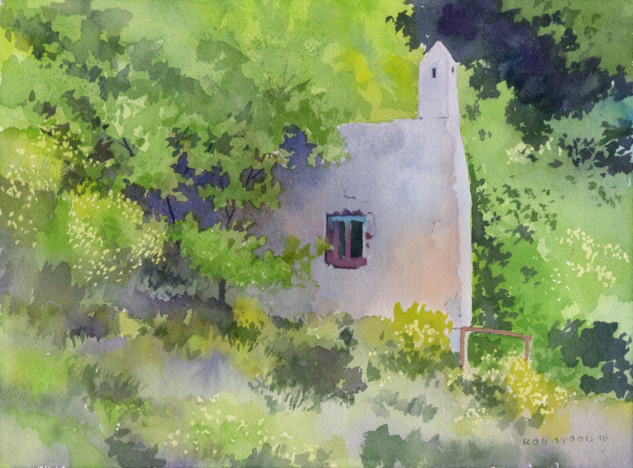 Capri Spring House, 2016 (aquarel op papier) door Rob Wood
