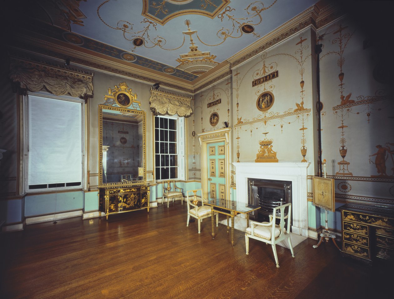 Uitzicht op de Etruskische Kleedkamer, 1773-74 door Robert Adam