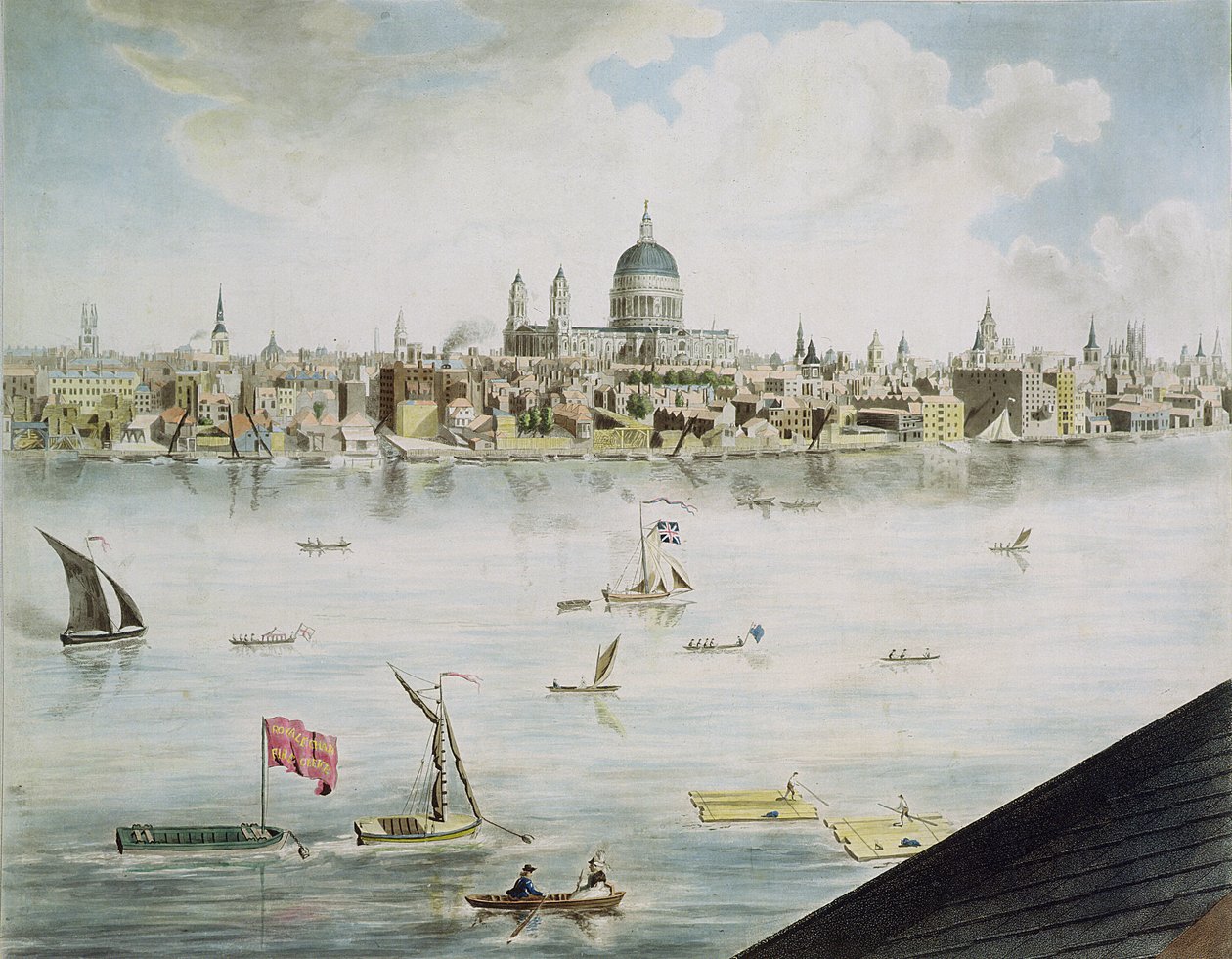 Panoramisch uitzicht op Londen, 1792-93 door Robert Barker