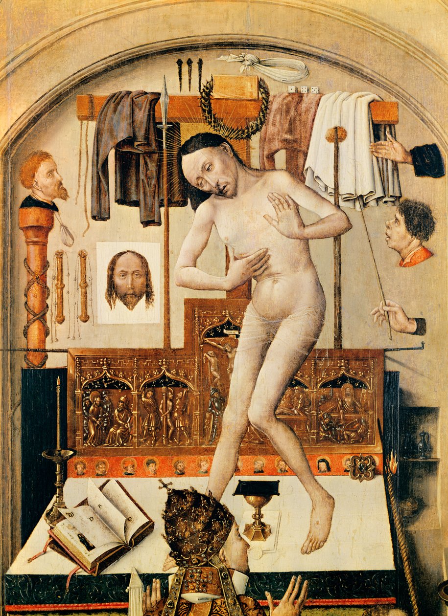 De mis van St. Gregorius de Grote (detail) door Robert Campin