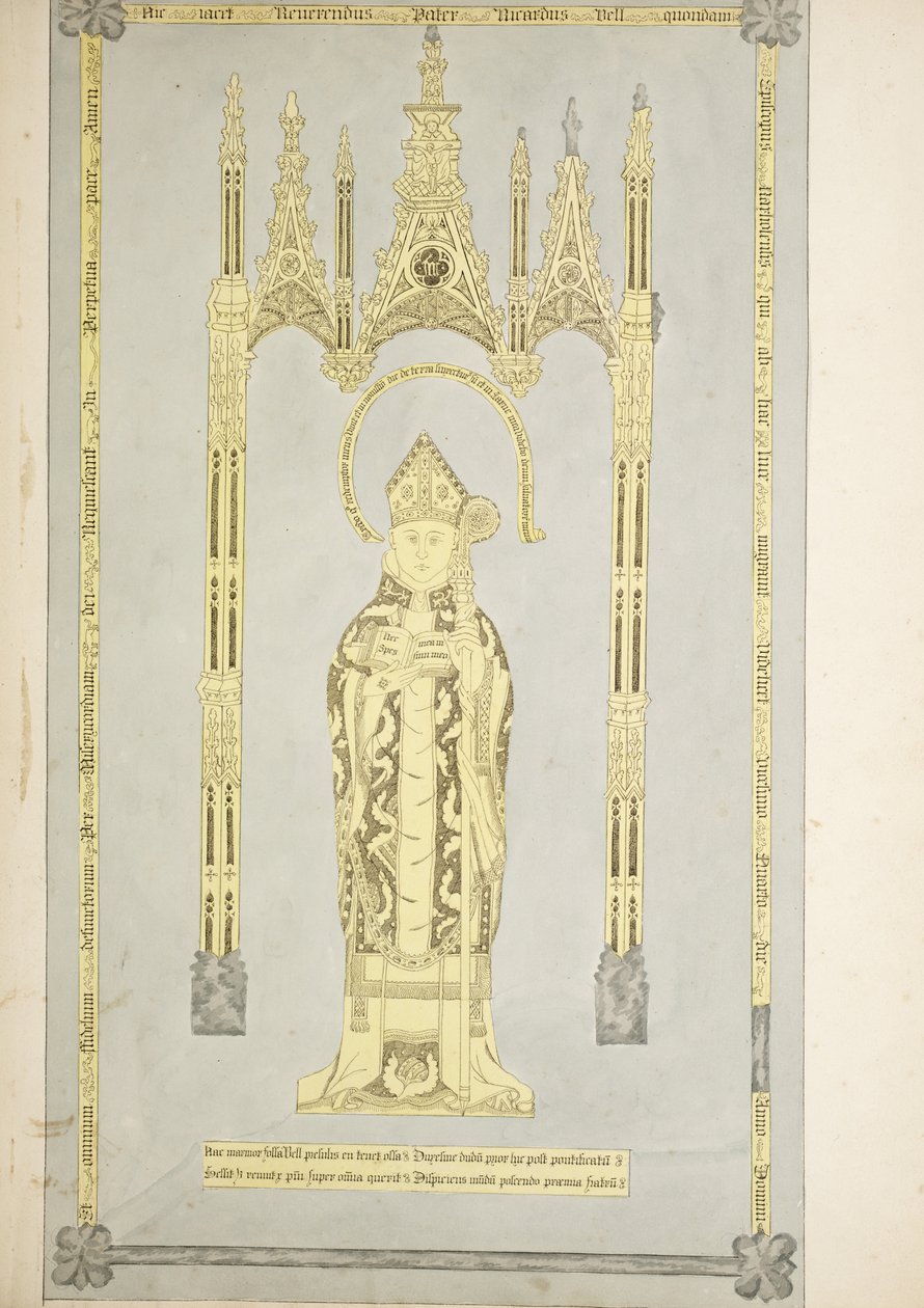 Ms. New Coll 380, f6r. De oudheden van de Kathedraal van Saint Mary, Carlisle, getekend door Robert Carlile, 1795 door Robert Carlile