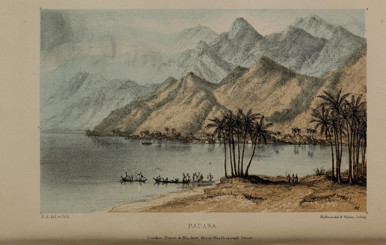 Papara, aquarel door Robert Elwes (1819-1878), een rijke jonge Britse heer uit Norfolk door Robert Elwes