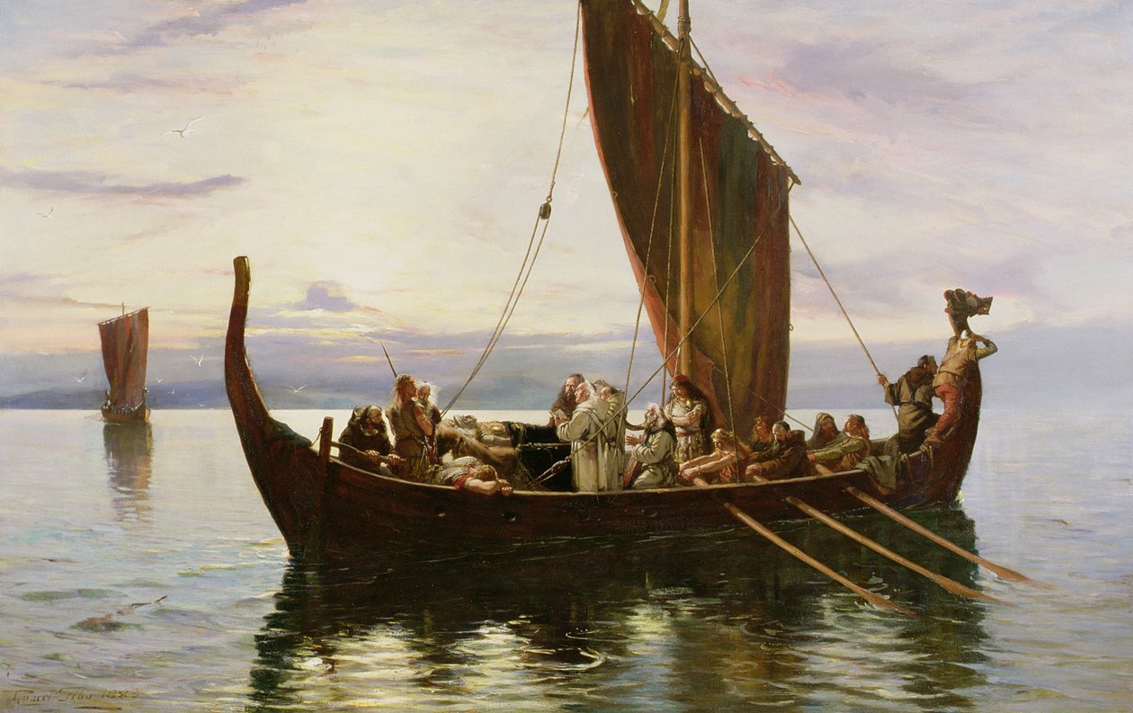 De laatste reis van de Viking, 1882 door Robert Gibb
