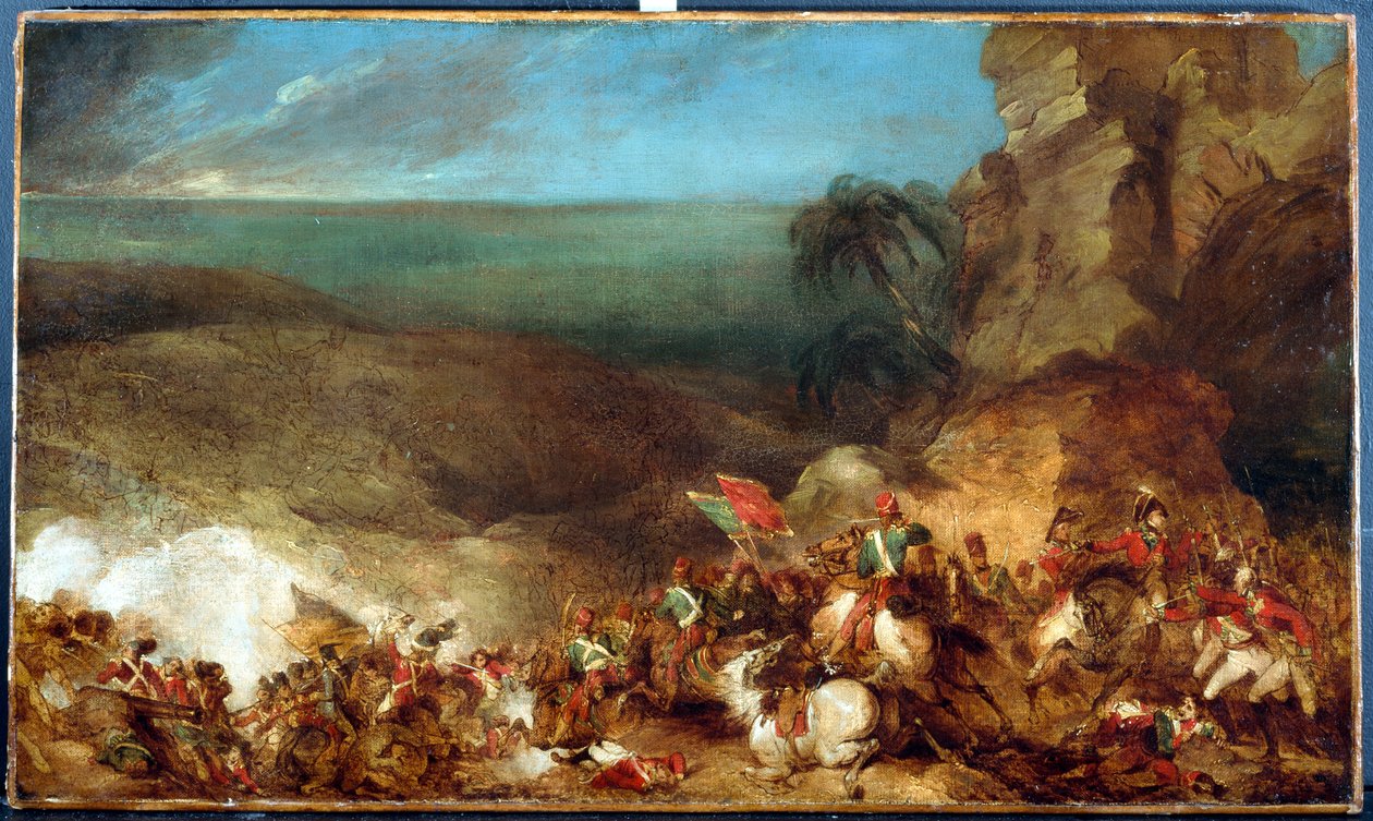 De Slag bij Alexandrië op 21 maart 1801, c.1801 door Robert Kerr Porter